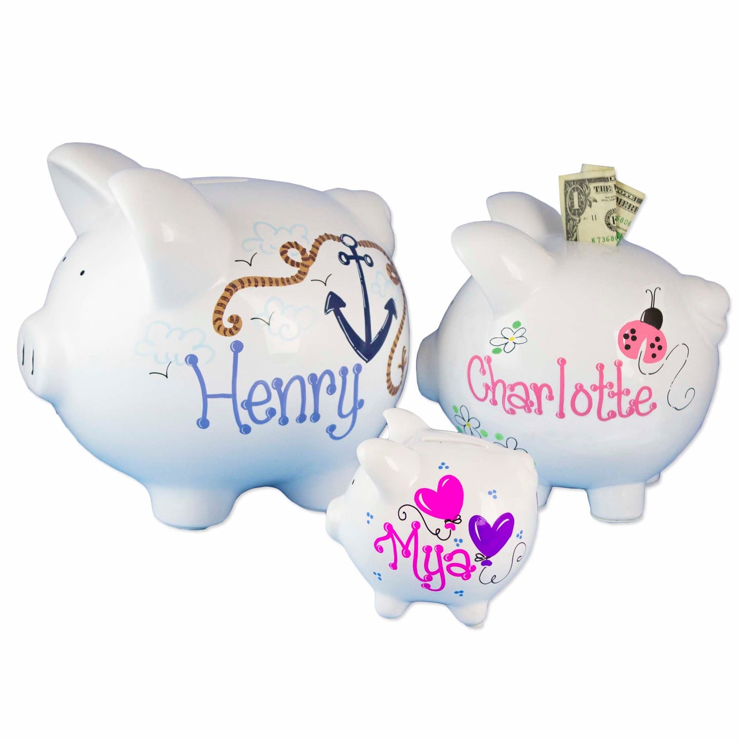 Hand Painted Golf Piggy Bank